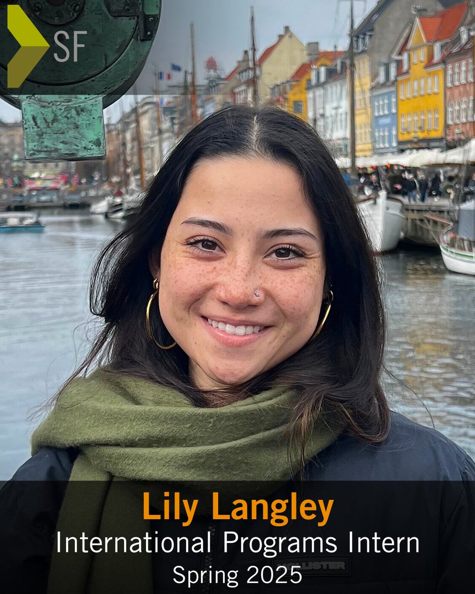 Global Ties San Francisco (@globaltiessf) on Twitter photo Meet Lily, our final spring 2025 intern at <a href="/GlobalTiesSF/">Global Ties San Francisco</a>, who recently graduated from <a href="/usfca/">University of San Francisco</a> with a B.A. in International Studies with a concentration in Global Politics and Societies.
🌍🌏🌎
Learn more about her: globaltiessf.org/intern-spotlig…
#IVLP <a href="/StateIVLP/">IVLP</a> Meet Lily, our final spring 2025 intern at <a href="/GlobalTiesSF/">Global Ties San Francisco</a>, who recently graduated from <a href="/usfca/">University of San Francisco</a> with a B.A. in International Studies with a concentration in Global Politics and Societies.
🌍🌏🌎
Learn more about her: globaltiessf.org/intern-spotlig…
#IVLP <a href="/StateIVLP/">IVLP</a>