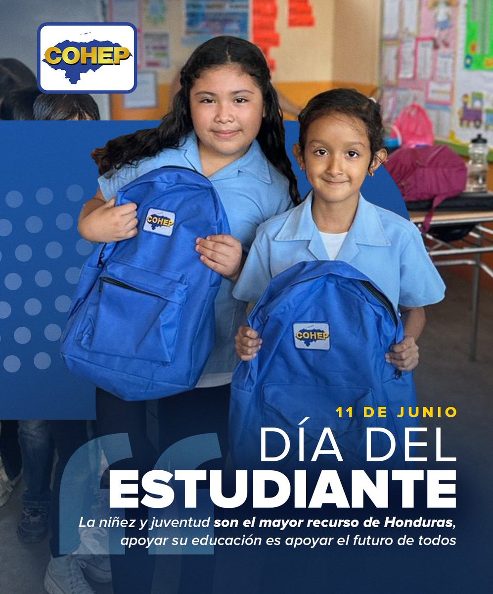 Nuestros jóvenes y niños son el futuro, son la esperanza, son la alegría de nuestra Honduras 🇭🇳 ¡Felicidades en el #DiaDelEstudiante!