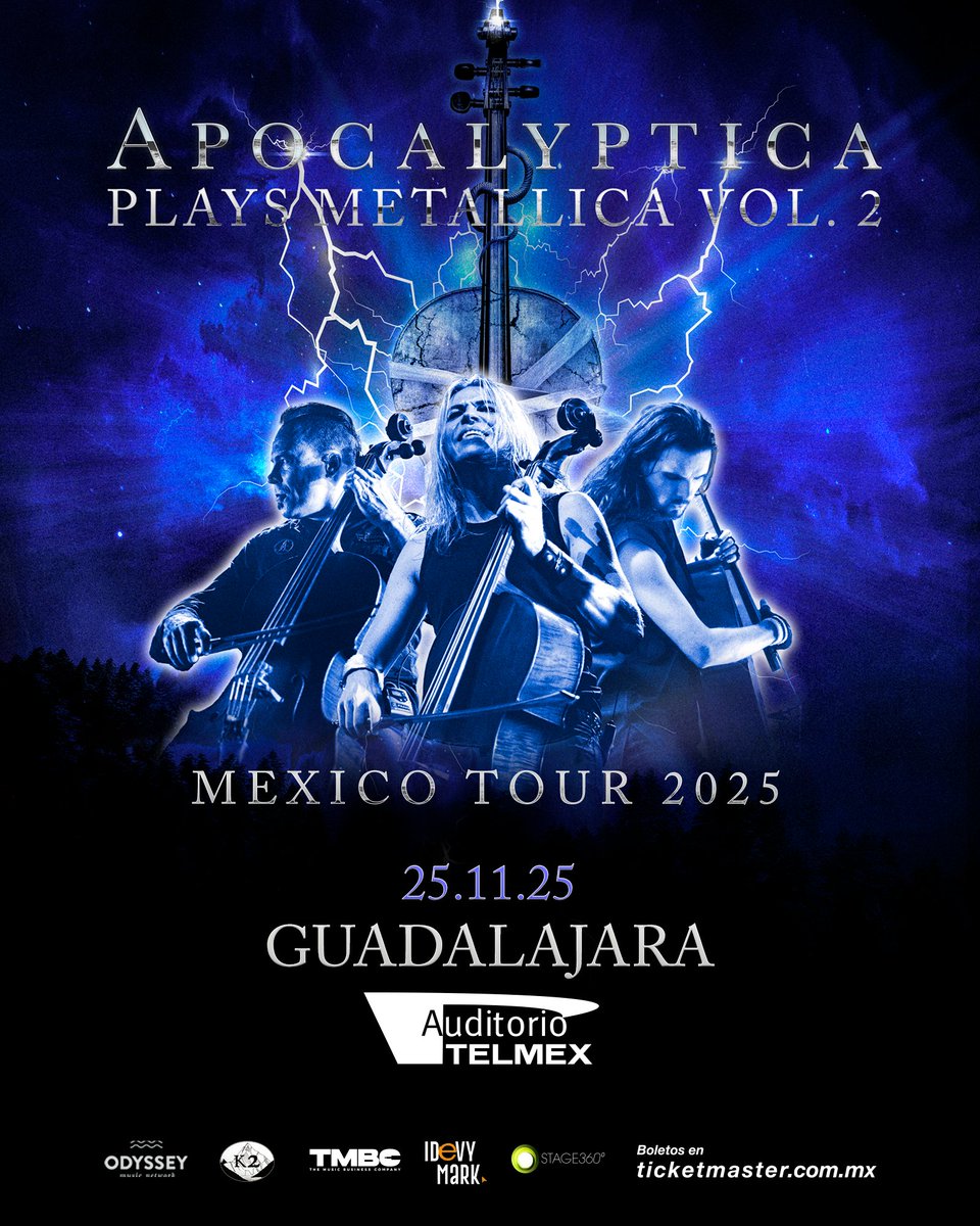 El Auditorio TELMEX se prepara para recibir a Apocalyptica con Plays Metallica Vol. 2 ⚡

📅 25 Noviembre | 🕘 21:00 hrs.
🎫 Venta general: 13 Junio - 11:00 hrs

📍 Boletos en Ticketmaster y taquilla del Auditorio TELMEX sin cargos por servicio.