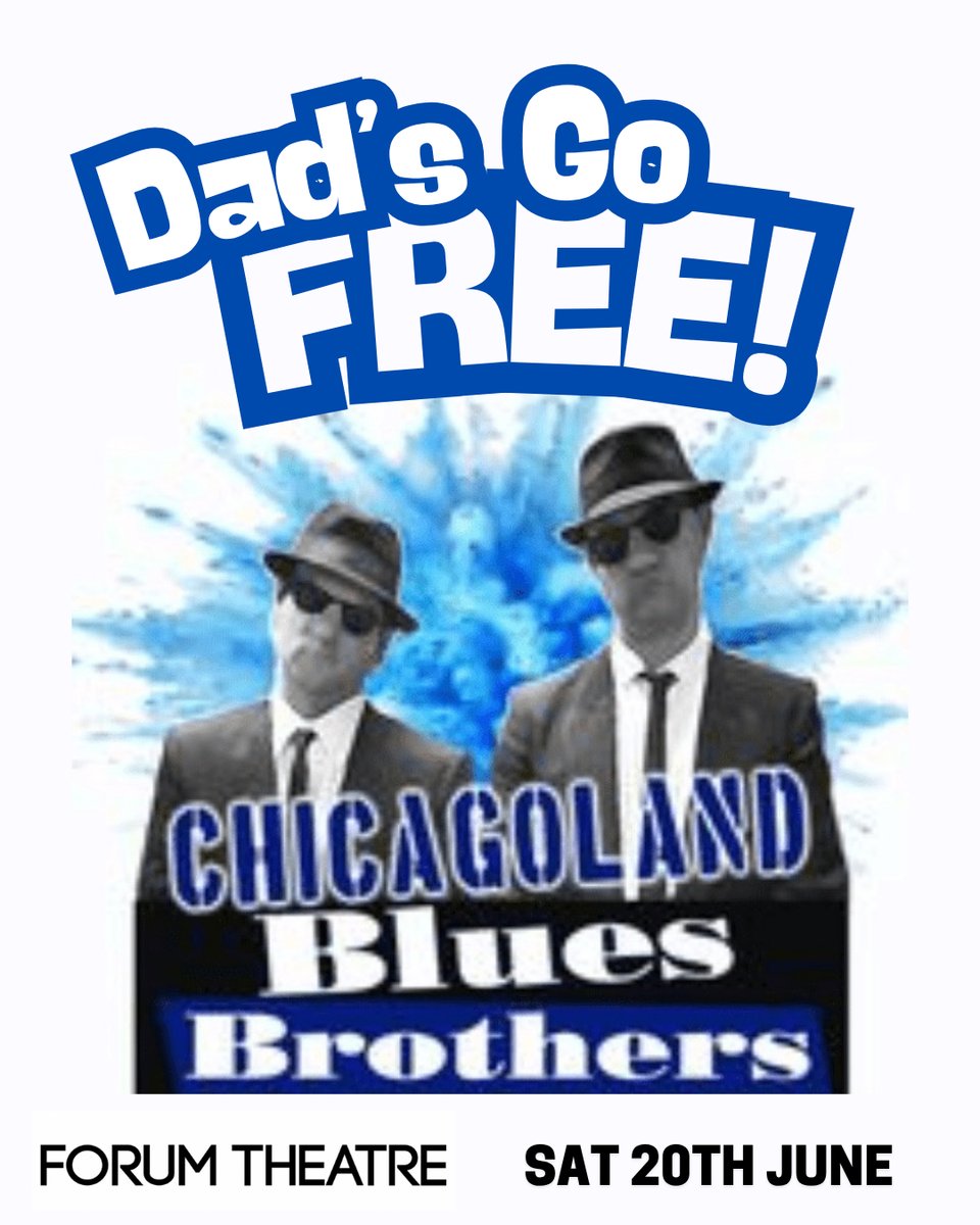 It’s Father’s Day this weekend and we’ve got a Special Offer to celebrate those amazing men in your lives!
Choose a “Dads Go Free!” ticket - that’s one for you and one for a Dad, Step Dad, Grandad or even an unofficial Dad in your life!
📆 20th June 
ticketsource.co.uk/forumtheatre/t…