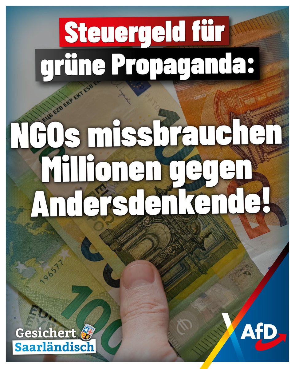 Steuergeld für grüne Propaganda: NGOs missbrauchen Millionen gegen Andersdenkende!

Unter dem Deckmantel von „Demokratie leben!“ werden jährlich Millionen an grün-nahe Netzwerke verteilt – für Wahlwerbung, AfD-Verbotsforderungen und Hetze gegen die Opposition! 2025 fließen 45