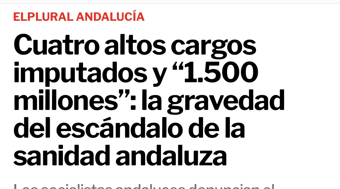 Lo que está pasando con el gobierno andaluz del PP empieza a ser muy grave y está pasando desapercibido.

El señor Bonilla tiene a cuatro altos cargos investigados por repartir contratos irregularmente, contratos a dedo. 
Abro hilo