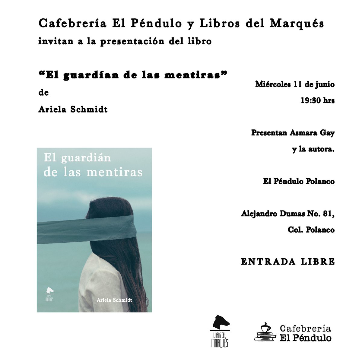 ¡Es hoy! Con nuestros amigos de <a href="/El_Pendulo/">El Péndulo</a>.

#LibrosDelMarqués #LibrosRecomendados