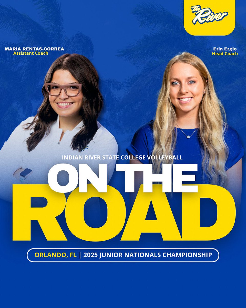 IRSC Volleyball (@irscvb) on Twitter photo Coach Erin and Coach Maria are hitting the road 🚙💨
📍: Orlando, FL
🗓️: June 13-14, 19 & 23
📧: eergle@irsc.edu & mrentascorrea@irsc.edu
Make sure to send your schedule to Coach Erin and Coach Maria!
#TheRiverway | #RollRiver Coach Erin and Coach Maria are hitting the road 🚙💨
📍: Orlando, FL
🗓️: June 13-14, 19 & 23
📧: eergle@irsc.edu & mrentascorrea@irsc.edu
Make sure to send your schedule to Coach Erin and Coach Maria!
#TheRiverway | #RollRiver