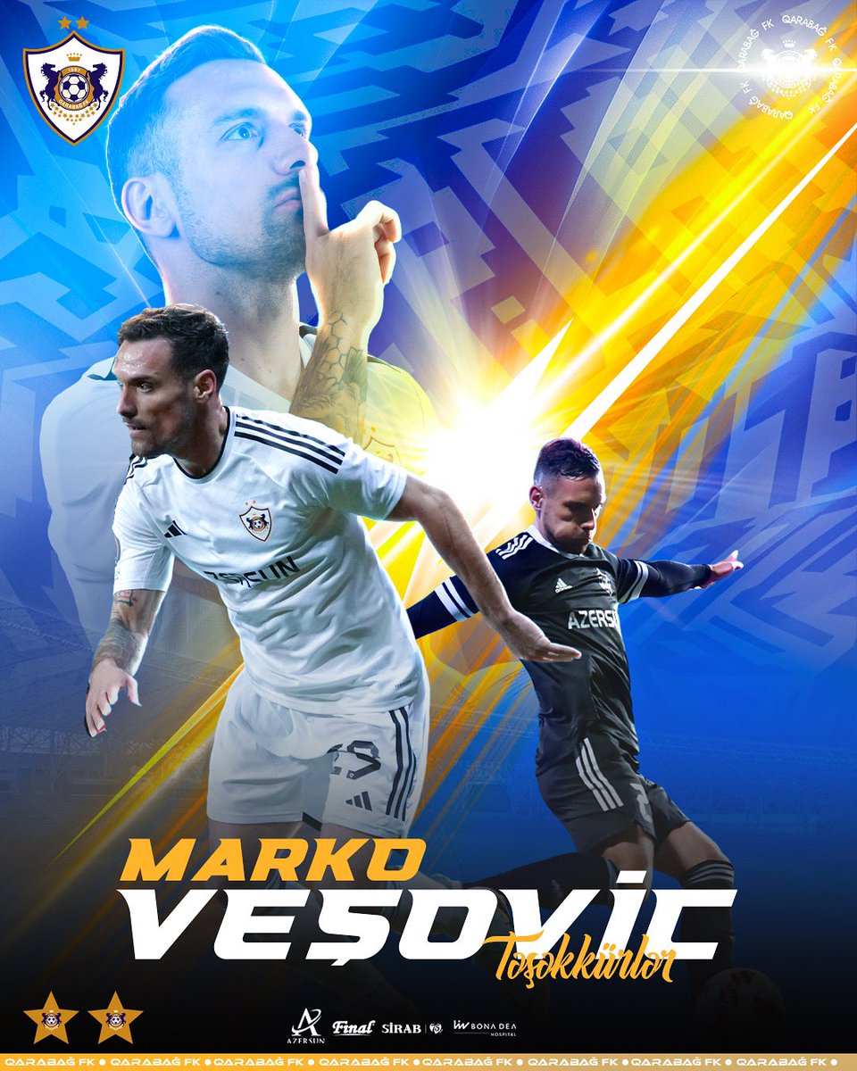 Təşəkkürlər, 2️⃣9️⃣ Marko Veşoviç❗️

Qarabağ formasında göstərdiyin əzmkarlıq, mübarizə və fədakarlıq heç vaxt unudulmayacaq. Yeni karyera yolunda uğurlar arzulayırıq!

#QarabağFK