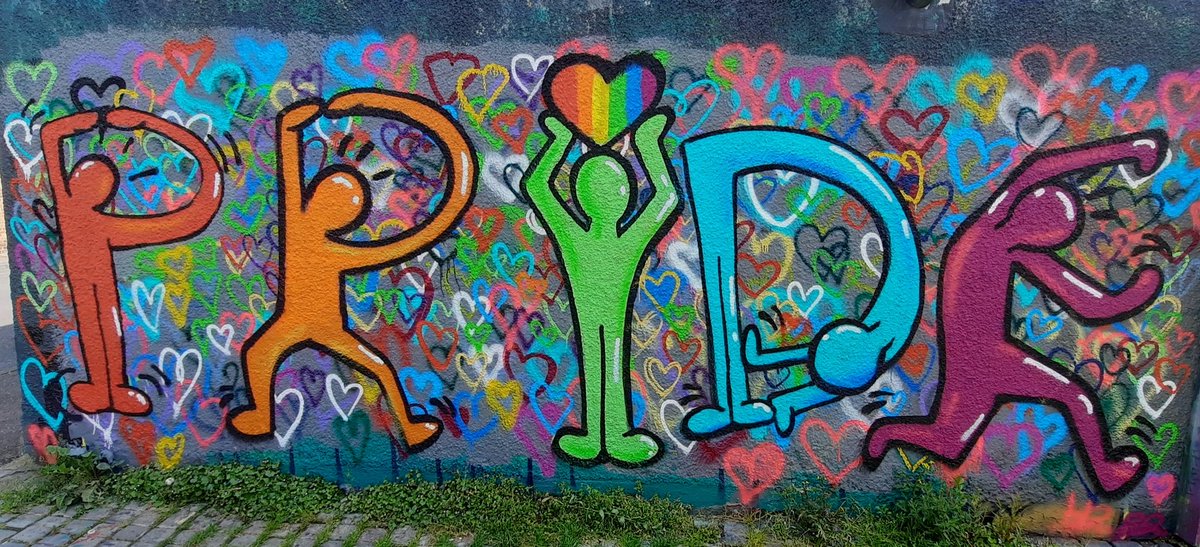 My latest mural don on the legal wall in Bishop Auckland #PrideMonth #LGBTQ #mural #graffitiart