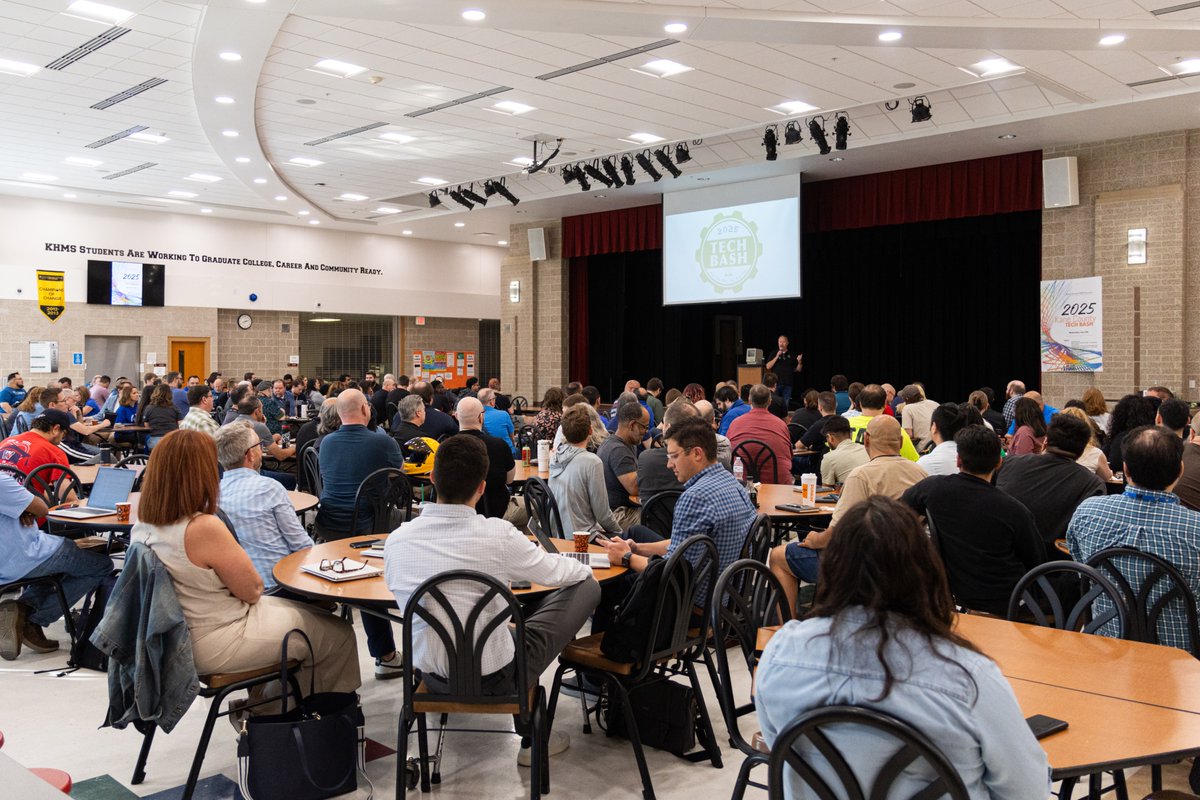 We are celebrating our largest group of registrants ever for the Kane County Tech Bash! 💻

Nearly 200 technology staff members from school districts across the region have joined us at Kaneland Harter Middle School for a day of learning and networking.