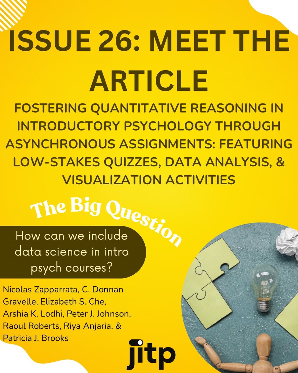 Zapparrata et al. demonstrate how digital resources support low-stakes quizzes and data activities that foster the development of statistics skills in introductory psychology courses.   #PsychEducation #StatsLearning #DigitalPedagogy

Read: cuny.manifoldapp.org/read/fostering…