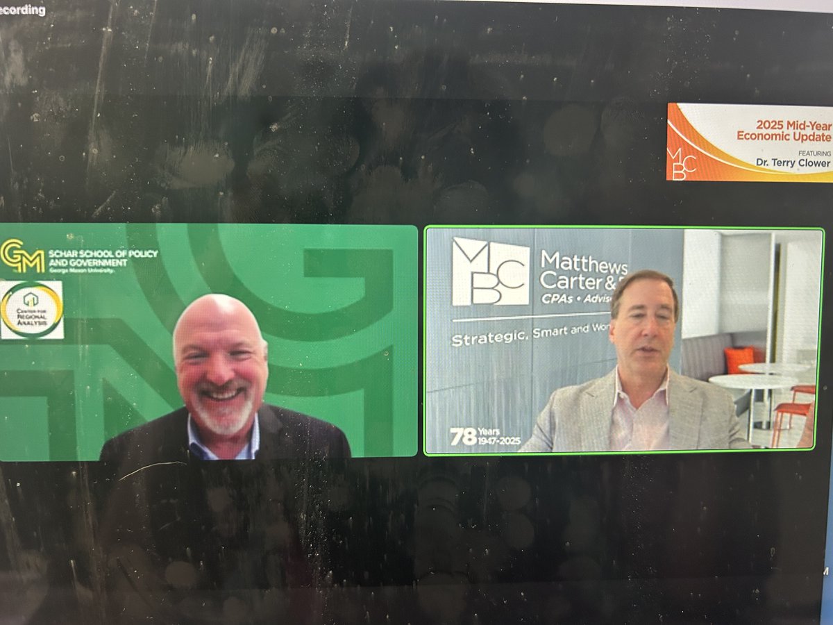 Thanks to economist Dr. Terry Clower for sharing his insights w/ our audience!
Missed today's event?  Follow us or sign up for our newsletter to learn about future presentations: mcb.cpa
#economy #economictrends #interestrates #tariffs