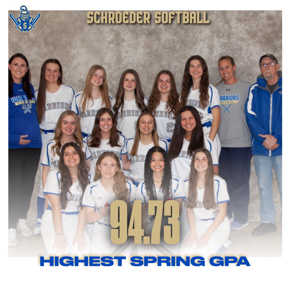 Schroeder Athletics (@schroedersports) on Twitter photo Special Shoutout to our <a href="/schroedersball/">Schroeder Warrior Softball</a> group that had the highest team overall GPA for Spring! 94.73 😳
Impressive! 🎓📚📓🤓 Special Shoutout to our <a href="/schroedersball/">Schroeder Warrior Softball</a> group that had the highest team overall GPA for Spring! 94.73 😳
Impressive! 🎓📚📓🤓
