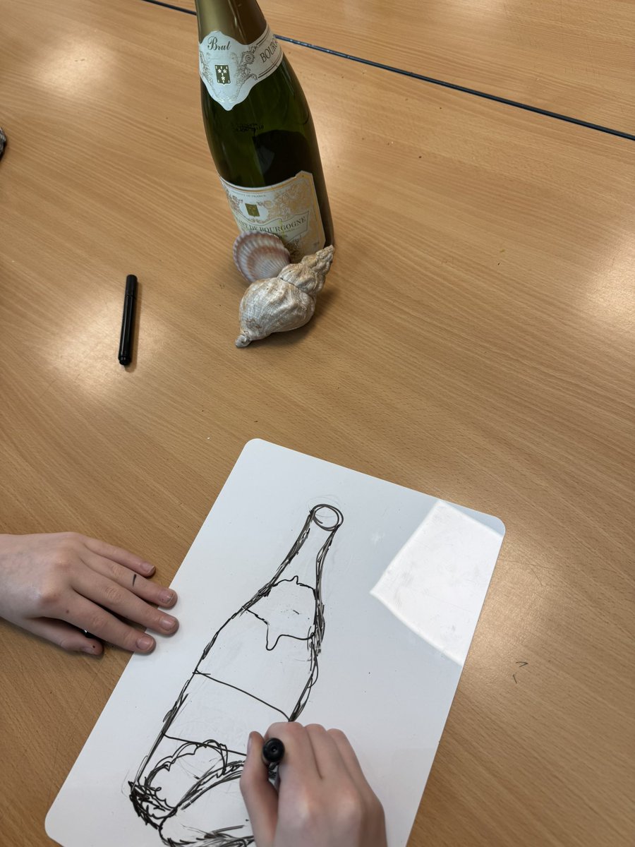 Starting off our first project for this terms S2’s and meeting new young people with the fresh timetable! Learning about composition, observation and ellipses ✍🏼 🐚 well done to my new S2 pupils! #teambeath #artanddesign