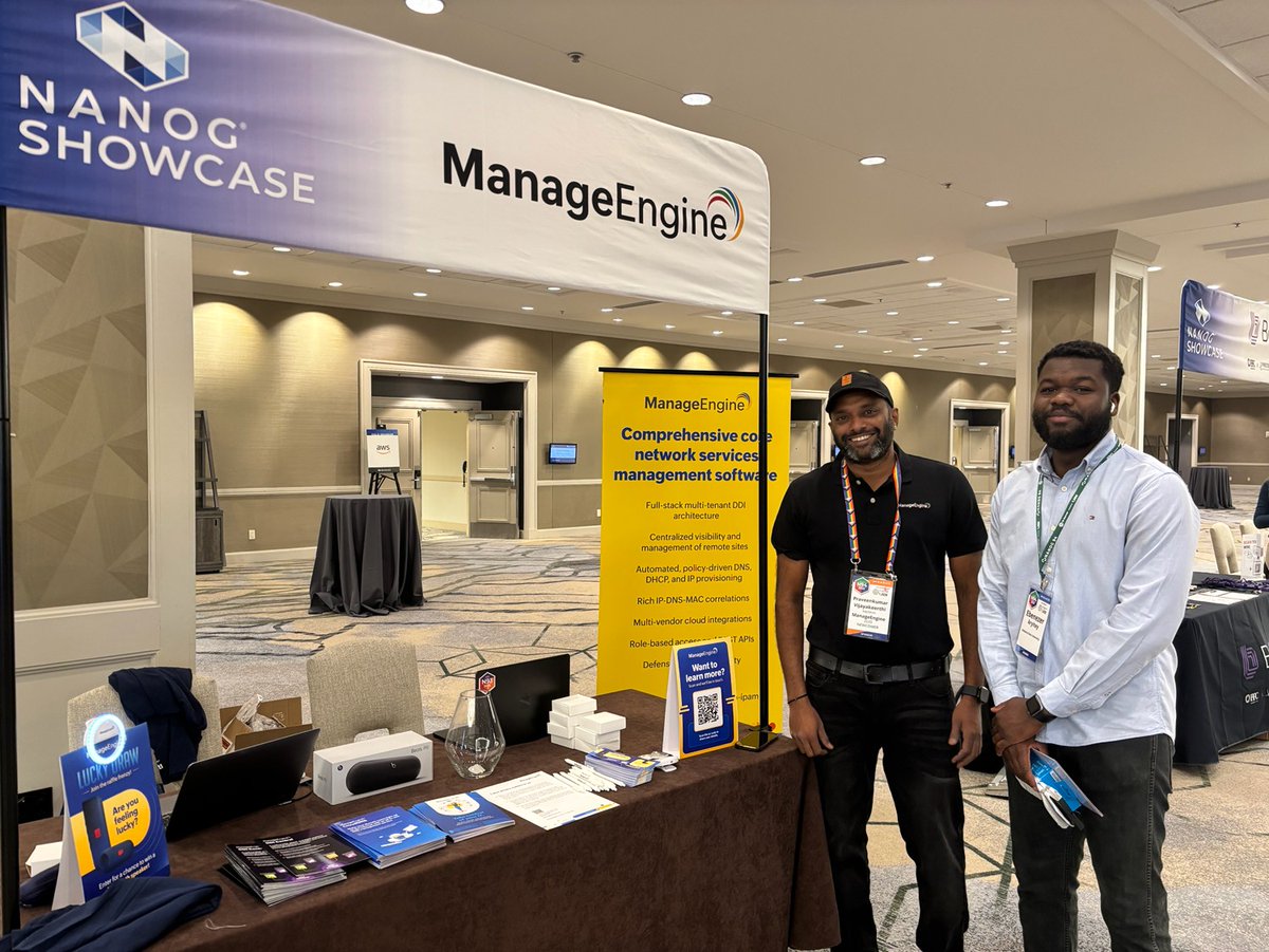 manageengine's tweet image. The curtain closes on the incredible NANOG 94. We&apos;re grateful to all who visited our booth and had insightful discussions with our team of experts.
Until next time!
#ManageEngine #IT