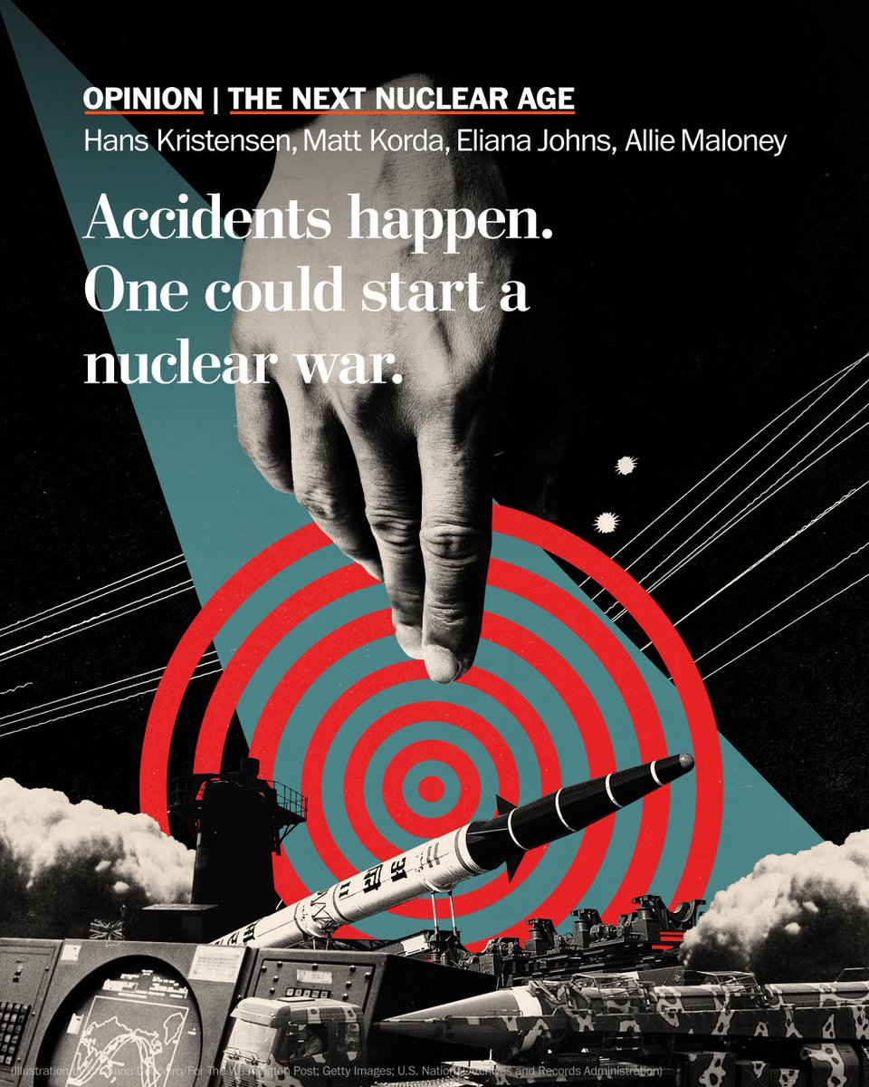 PostOpinions's tweet image. "A decision to use the most destructive weapons ever created could grow out of human error or a misunderstanding just as easily as a deliberate decision on the part of an aggrieved nation."
@nukestrat, @mattkorda, @elianajjohns and @AllieMaloney1 of @scientistsorg have the…