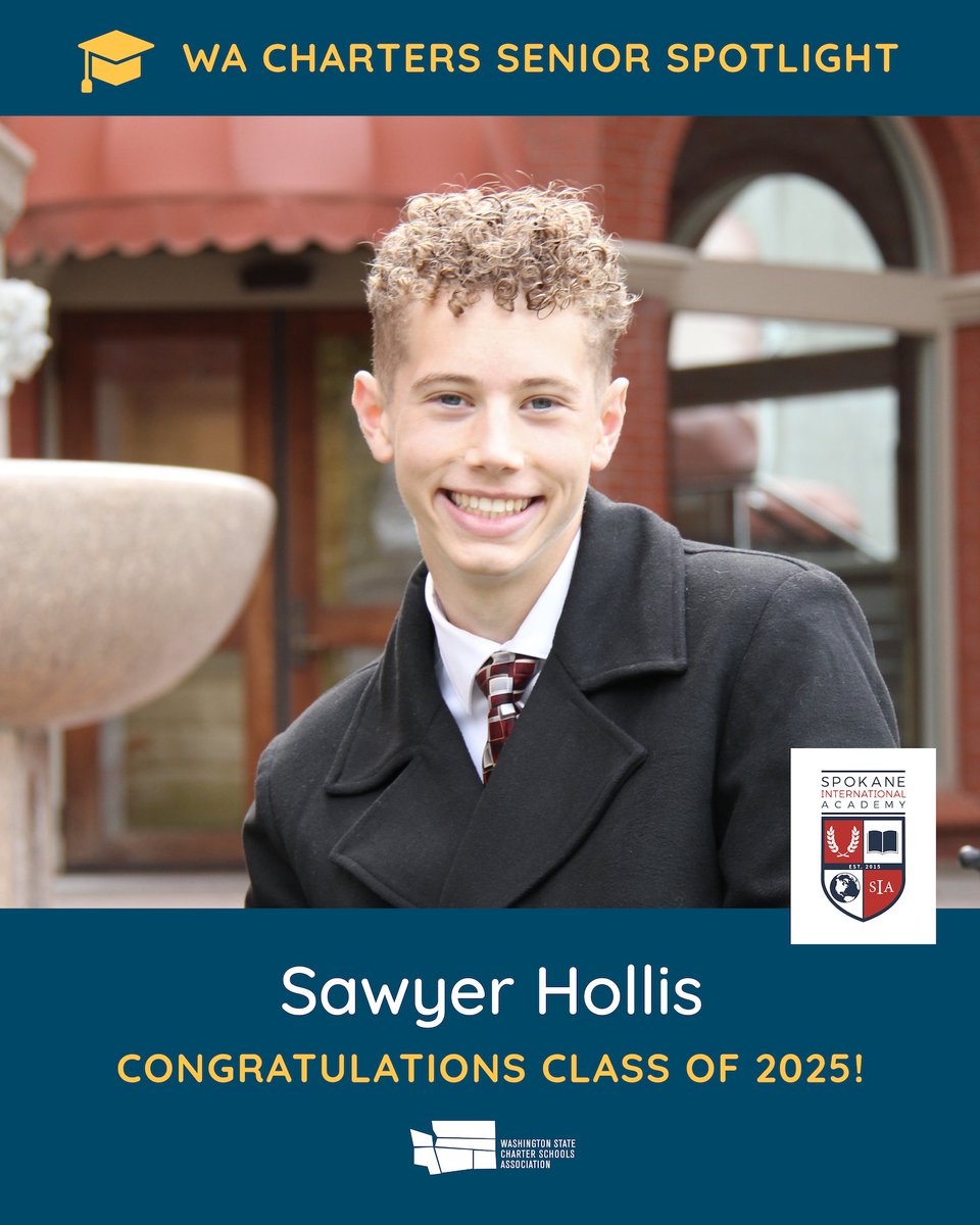 WA Charters (@wa_charters) on Twitter photo Meet <a href="/spokintlacademy/">Spokane International Academy</a>'s Sawyer Hollis. đ
The valedictorian of the schoolâs first graduating class, Sawyer is leaving SIA with an associates degree and is heading to Whitworth University in the fall to continue his academic journey.
wacharters.org/2025/06/10/sen⌠Meet <a href="/spokintlacademy/">Spokane International Academy</a>'s Sawyer Hollis. đ
The valedictorian of the schoolâs first graduating class, Sawyer is leaving SIA with an associates degree and is heading to Whitworth University in the fall to continue his academic journey.
wacharters.org/2025/06/10/senâŚ