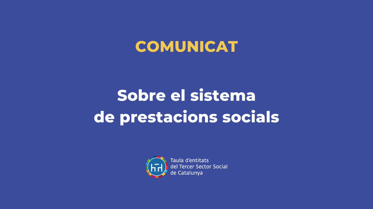 Taula Tercer Sector (@taula3sector) on Twitter photo 📢 Comunicat de la <a href="/Taula3sector/">Taula Tercer Sector</a> sobre el sistema de prestacions socials.
Llegeix-lo: bit.ly/4mXUPzb 📢 Comunicat de la <a href="/Taula3sector/">Taula Tercer Sector</a> sobre el sistema de prestacions socials.
Llegeix-lo: bit.ly/4mXUPzb