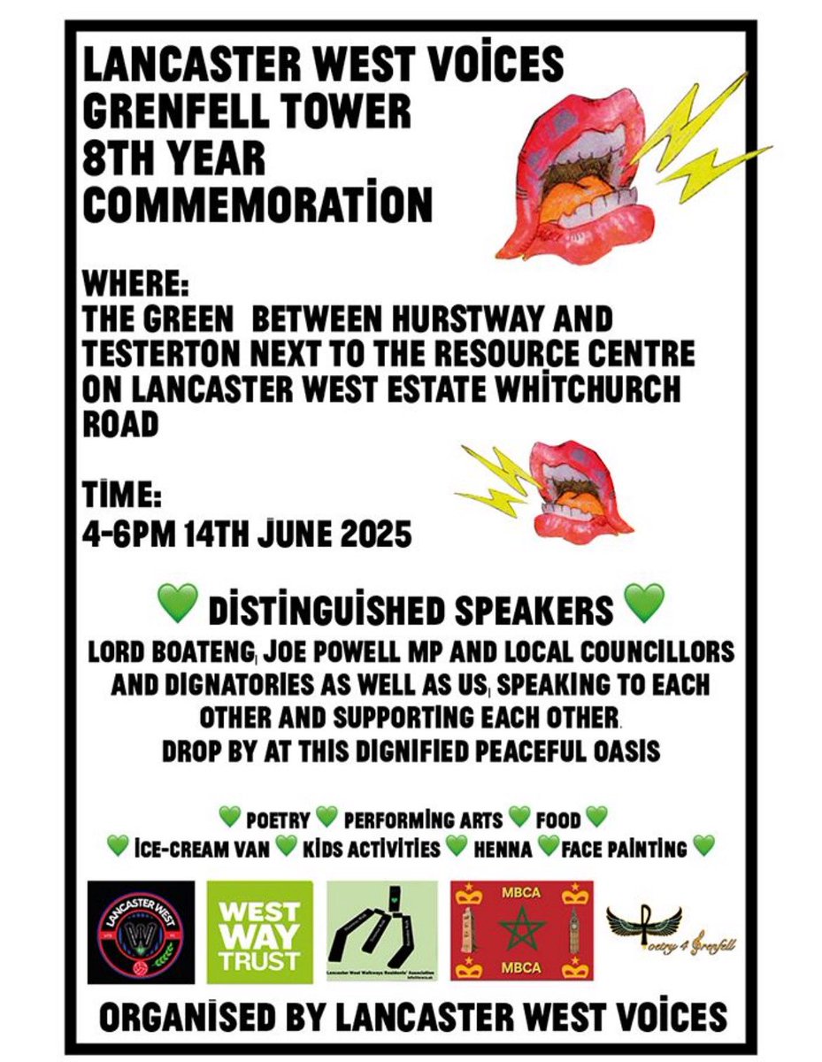 Please join us this Saturday, ( all welcome ) wile we remember the 72 family members, friends and neighbours we lost on that horrific night. Check flyer for details. JFT72 💚  #grenfelltower
