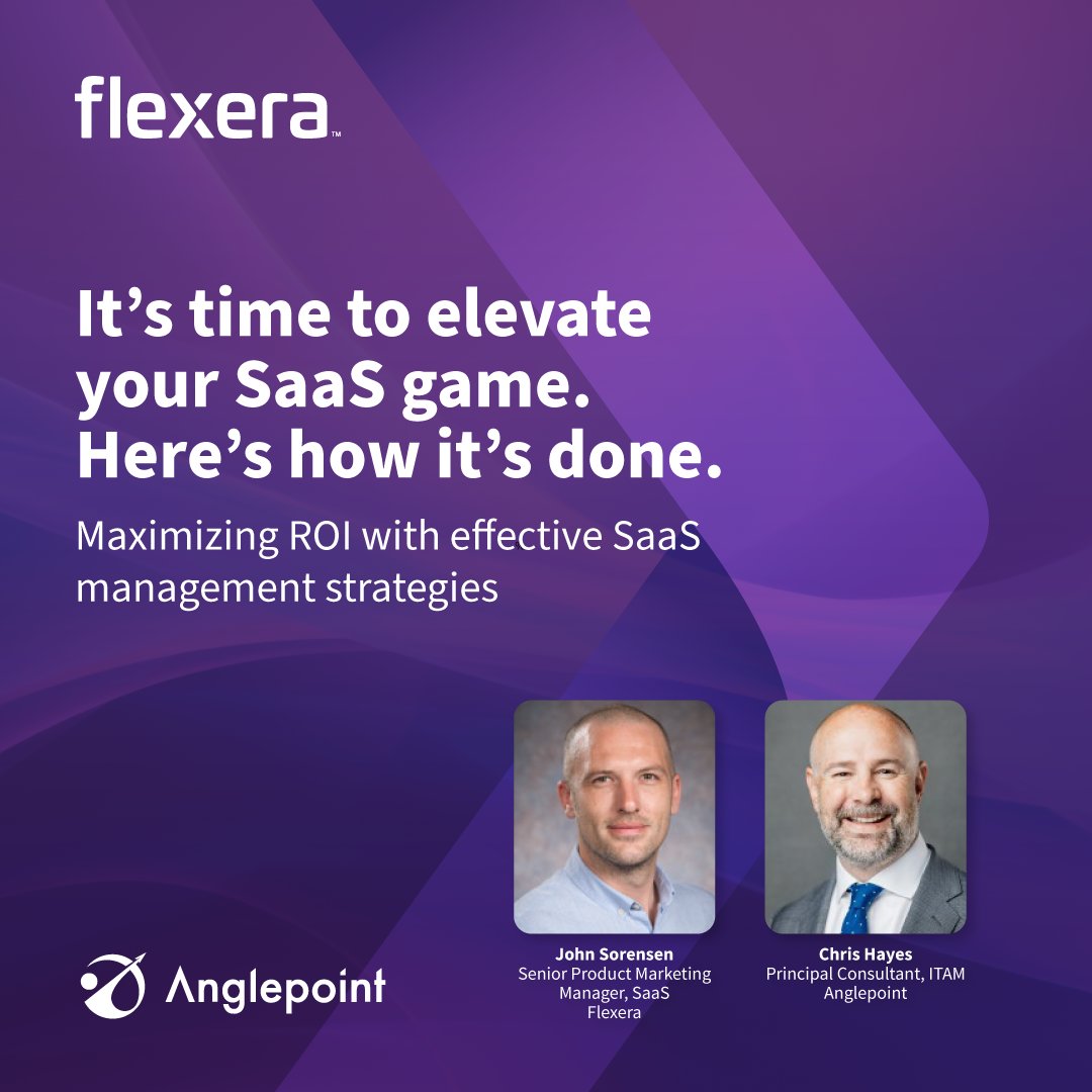 flexera's tweet photo. Join us on June 17 for "Maximizing ROI with Effective SaaS Management Strategies." You’ll hear from our own Gary McCallister and @AnglePoint's Chris Hayes as they share tips to help you gain better visibility, control and value from your #SaaS investments. https://t.co/PCv8S62V9y https://t.co/YfX6QmWewV