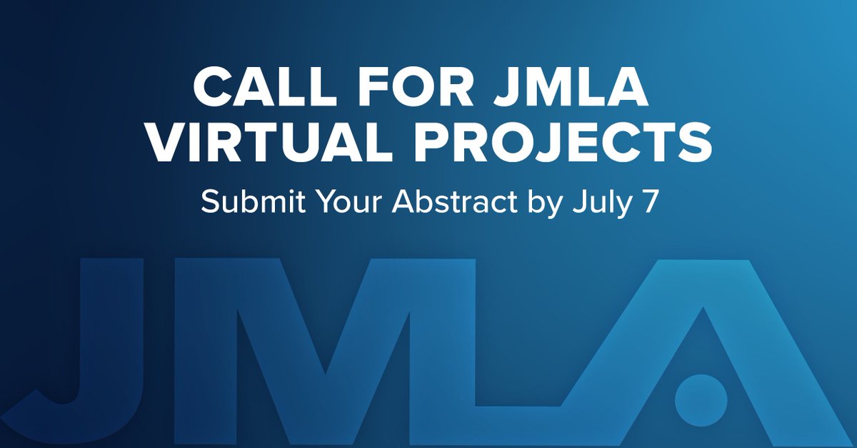 Do you have a tech project that’s transforming your health sciences library? 

Submit it to the JMLA Virtual Projects Section by July 7, 2025. Showcase your innovation, share your impact, and inspire your colleagues across the field.

Learn more: ow.ly/rl9l50W7ONM

#medlibs