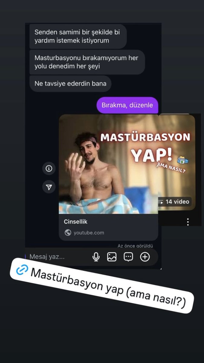 Mastürbasyon yapmayı bırakma, düzenle.. 

youtube.com/playlist?list=…

#ilişki #nofap #daygame #koç