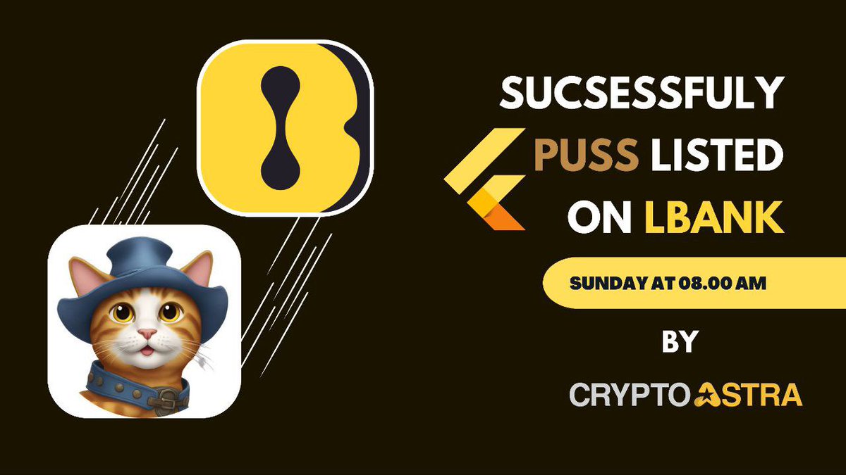 Pleased to announce that we have successfully listed $PUSS on Lbank  Exchange 📍

✨<a href="/pussmemecoin/">$PUSS</a> (PUSS) emerges as a decentralized memecoin, distinctively launched on the Tron blockchain via the SunPump platform