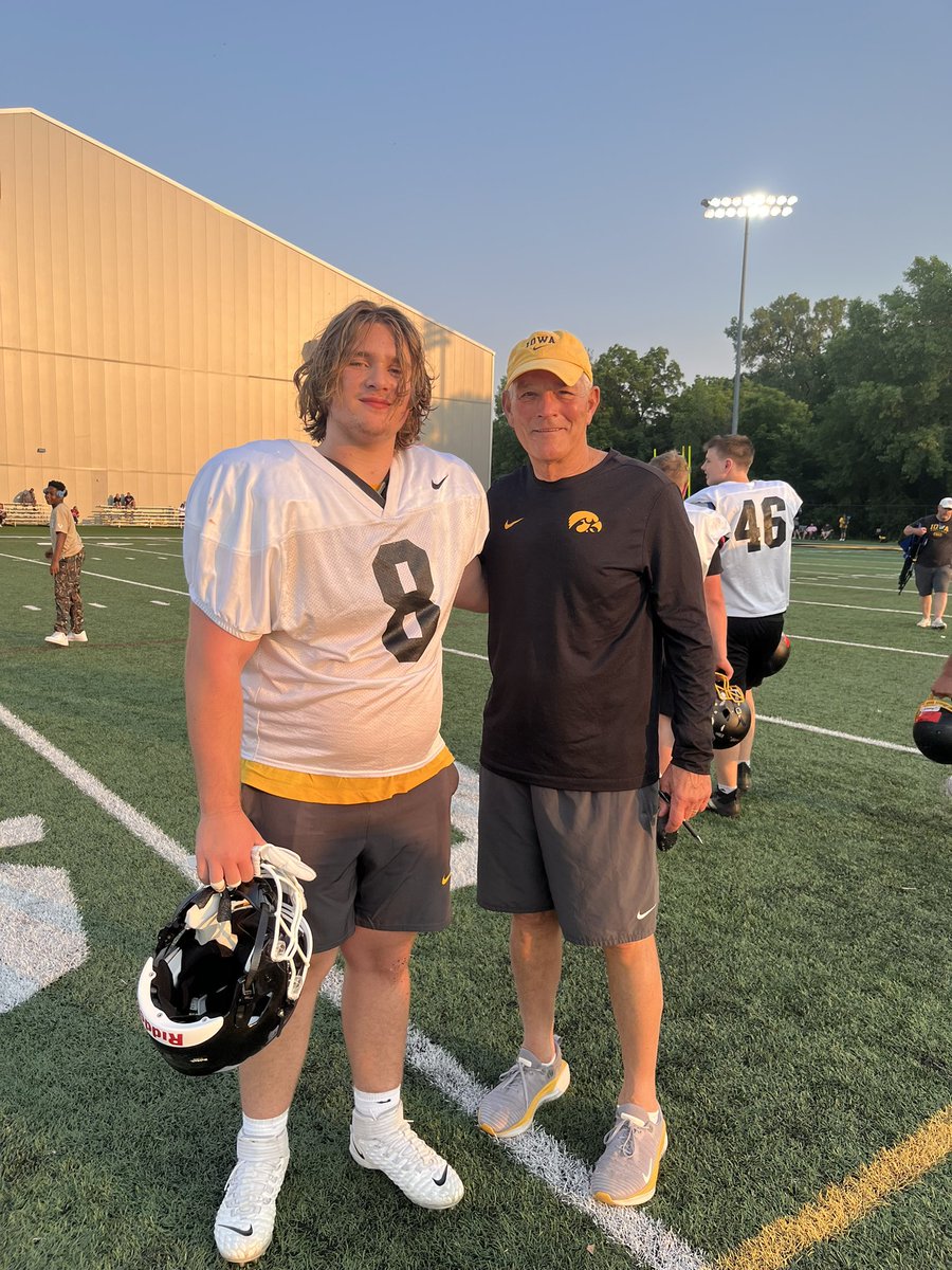 Had a great camp at Iowa yesterday, thank you to all the coaches that I spoke with, can’t wait to get back to Iowa City! <a href="/CoachPlumb1/">Jack Plumb</a> <a href="/CoachBarnett_OL/">George Barnett</a> <a href="/LeVarWoods/">LeVar Woods</a> <a href="/CoachBudmayr/">Jon Budmayr</a> <a href="/chris_polizzi/">Chris Polizzi</a> <a href="/CoachLMeadows/">Luke Meadows</a> <a href="/coachqgriffith/">Quincy Griffith</a> <a href="/MJ_NFLDraft/">Mark Johnson</a> <a href="/OJW_Scouting/">Oliver James West</a> <a href="/PrepRedzoneWI/">Prep Redzone Wisconsin</a>