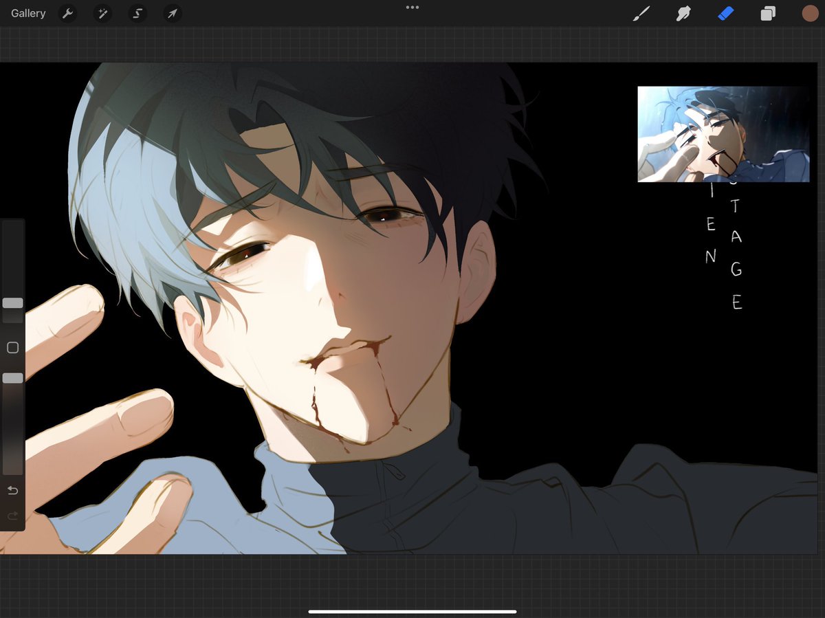 tokitokiee's tweet image. me when i realised i drew this freak in the same pose twice nearly a year apart… i made him die twice…………. 😰