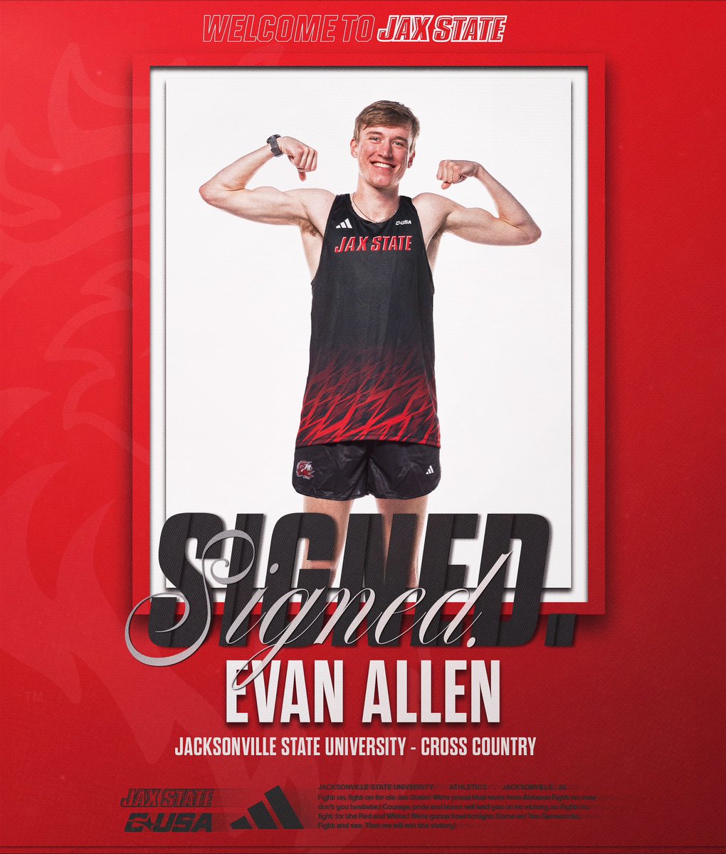 JaxStateXCTF's tweet image. 𝓢𝓲𝓰𝓷𝓮𝓭 ✍️
👤 Evan Allen
🏃 Cross Country
📍 Henderson, Tenn.
📚 Lipscomb
#StayCocky 🐔 | #FearTheBeak 👌