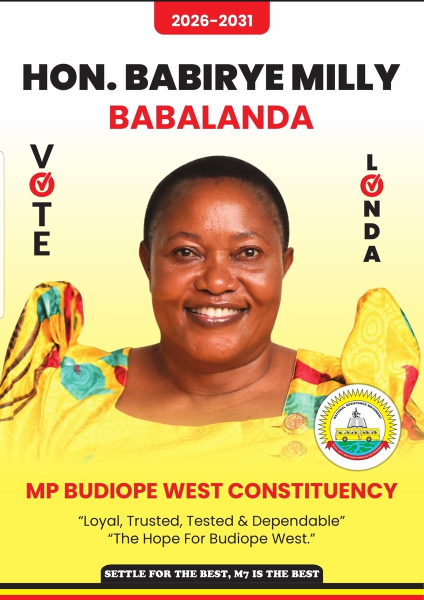 Hon. Milly Babalanda (Parody) (@team_hon_bmb) on Twitter photo Exodus 18:21
“Select capable women from all the people who fear God, trustworthy, who hate dishonest gain & appoint them as officials over thousands, & hundreds”
Leadership should be chosen based on integrity, capability & reverence for God.
Hon. <a href="/millybabalanda/">Milly Babalanda</a> for Budiope West. Exodus 18:21
“Select capable women from all the people who fear God, trustworthy, who hate dishonest gain & appoint them as officials over thousands, & hundreds”
Leadership should be chosen based on integrity, capability & reverence for God.
Hon. <a href="/millybabalanda/">Milly Babalanda</a> for Budiope West.