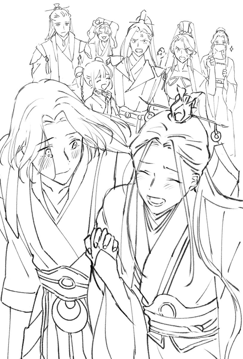 半分寝ながら描いてた
色塗りはまたこんど！
完結おめでとう御座います🎊