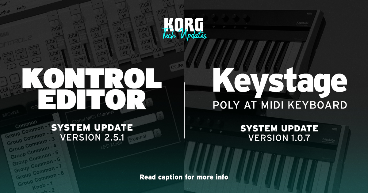 🎛️ Kontrol Editor | Keystage Update 🎚️

🔹Added a 20-minute Auto Power Off option. 

Update Now:
korg.com/us/news/