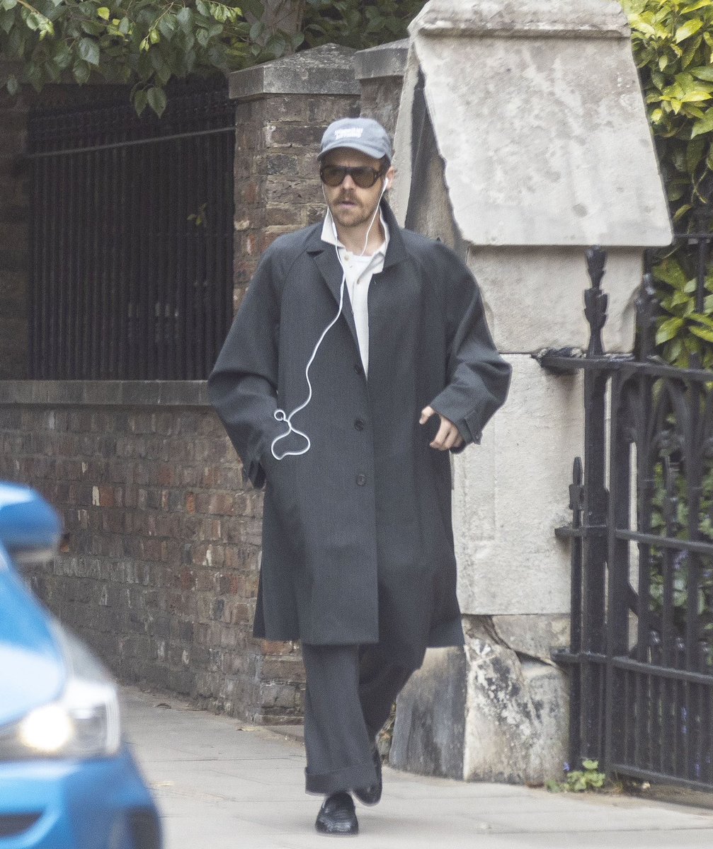 Harry out walking in London recently.