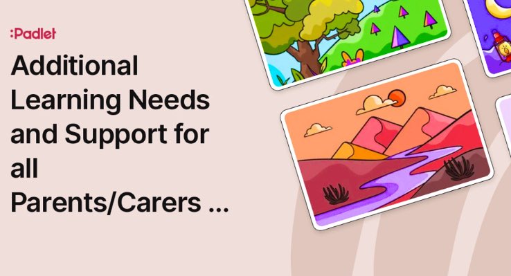 Miss Hughes (@missmhughes_) on Twitter photo I’m so happy to be sharing this Padlet. Designed for parents and carers, it offers a wealth of information across a wide range of needs. From practical strategies to external services, it’s full of support, advice & resources for families.❤️
padlet.com/Miss_Hughes/ad…
<a href="/SychdynSchool/">Ysgol Sychdyn</a> I’m so happy to be sharing this Padlet. Designed for parents and carers, it offers a wealth of information across a wide range of needs. From practical strategies to external services, it’s full of support, advice & resources for families.❤️
padlet.com/Miss_Hughes/ad…
<a href="/SychdynSchool/">Ysgol Sychdyn</a>