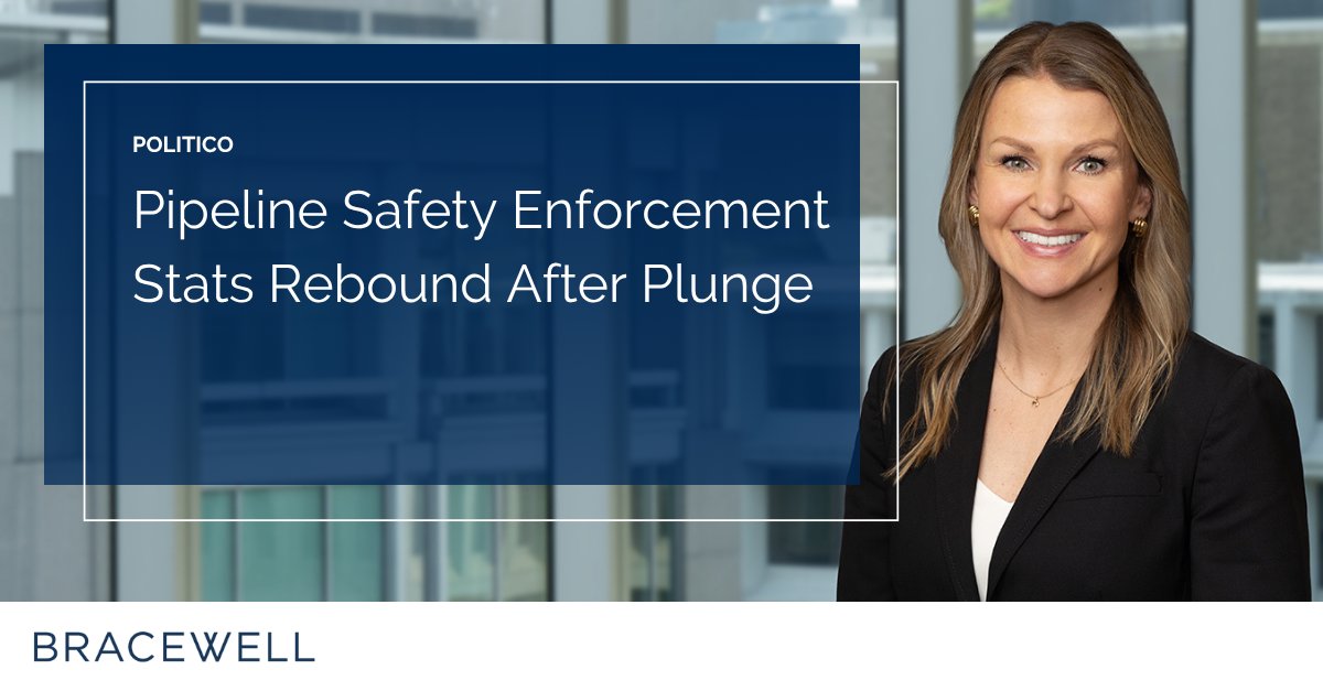 BracewellLaw's tweet image. What impact will PHMSA&apos;s updated enforcement process have on the relationship between the agency and pipeline operators?

Get Lauren Clegg’s take in this @politico article: hubs.ly/Q03rKZdg0

#pipelines #pipelinesafety