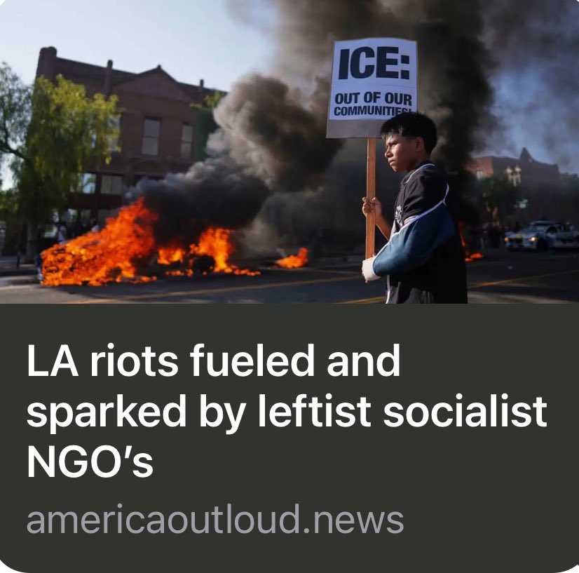 LA riots fueled and sparked by leftist socialist NGO'S

Are you curious about the funding of the LA Riots? 

On episode of Truth be Told <a href="/BookerScottShow/">Truth Be Told</a> , <a href="/RealBookerScott/">Booker</a> will uncover the names and origin of the riots. 

<a href="/OutLoudNews/">America Out Loud News</a> 

Tune In! 

🔗 americaoutloud.news/la-riots-fuele…