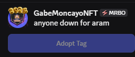 GabeMoncayoNFT's tweet image. GM Marbo Server Tags are Live 🎉