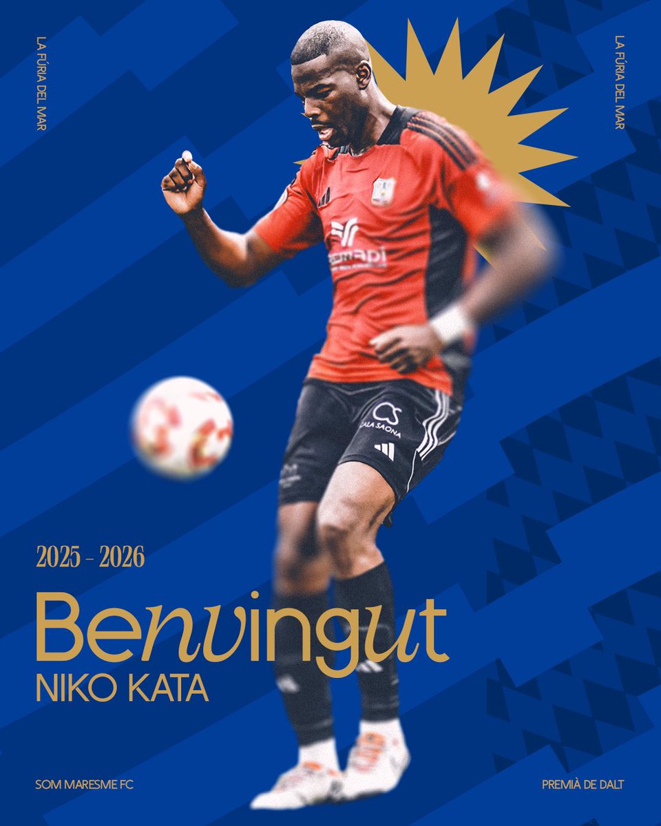 ✍️ 𝑩𝒆𝒏𝒗𝒊𝒏𝒈𝒖𝒕 𝒂𝒍 𝑺𝒐𝒎 𝑴𝒂𝒓𝒆𝒔𝒎𝒆 𝑭𝑪, 𝑵𝒊𝒌𝒐 𝑲𝒂𝒕𝒂!

𝑵𝒊𝒌𝒐 𝑲𝒂𝒕𝒂 és nou jugador del 𝑺𝒐𝒎 𝑴𝒂𝒓𝒆𝒔𝒎𝒆 𝑭𝑪.

Migcampista físic i polivalent, amb trajectòria internacional.

Arriba del <a href="/sdformentera/">SD Formentera</a> per reforçar el mig del camp.