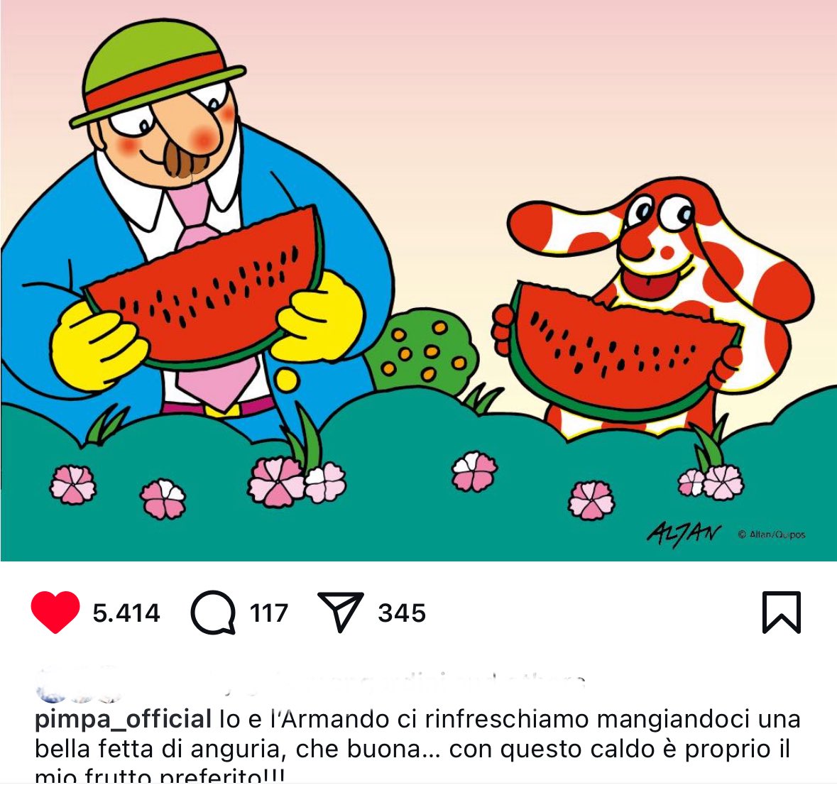 spokemayo's tweet photo. la pimpa è sempre dalla parte giusta della storia🍉 https://t.co/3agUeTJr73