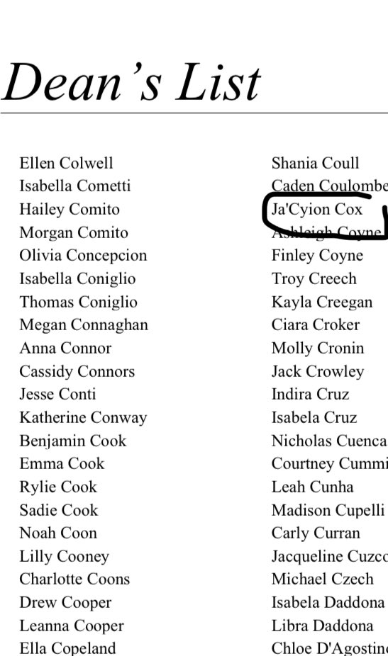 AGTG!! Made the Deans list for the first semester of my college career 🫶🏽