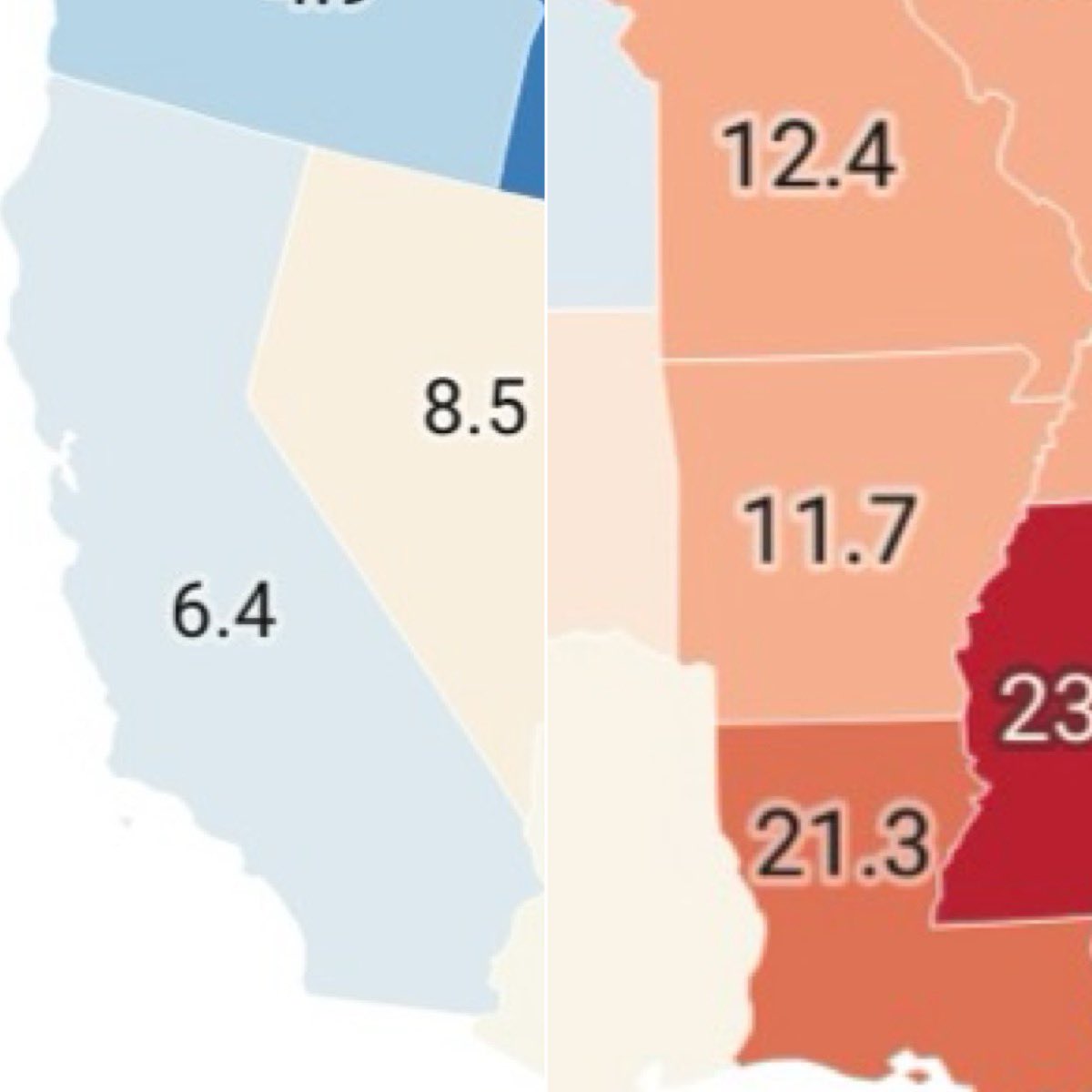 Democratic Party of Arkansas (@arkdems) on Twitter photo Sad but true.
Hey, <a href="/SarahHuckabee/">Sarah Huckabee Sanders</a> maybe stop worrying about <a href="/GavinNewsom/">Gavin Newsom</a> & start tackling some of Arkansas’s problems?
We rank as the:
• HUNGRIEST state
• WORST for maternal mortality
• 3rd WORST state to live in
We deserve solutions— and BETTER than a keyboard governor. Sad but true.
Hey, <a href="/SarahHuckabee/">Sarah Huckabee Sanders</a> maybe stop worrying about <a href="/GavinNewsom/">Gavin Newsom</a> & start tackling some of Arkansas’s problems?
We rank as the:
• HUNGRIEST state
• WORST for maternal mortality
• 3rd WORST state to live in
We deserve solutions— and BETTER than a keyboard governor.