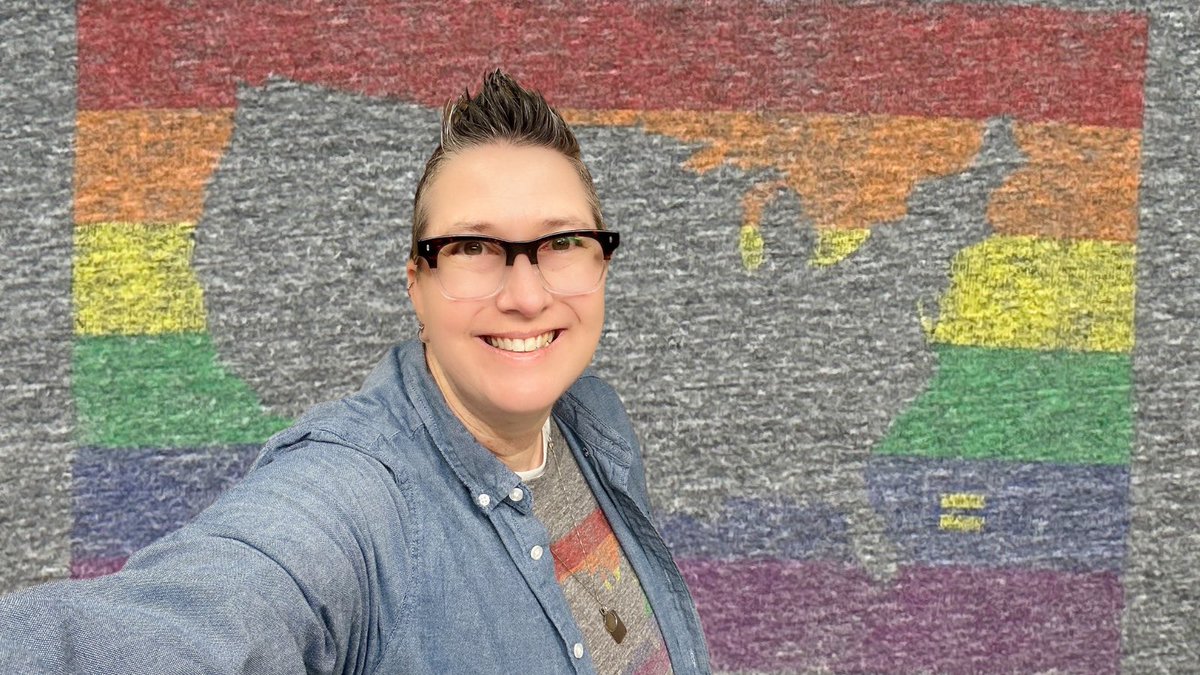 It’s a wonderful Wednesday and I’m sporting my <a href="/HRC/">HRC</a> pride across the USA t-shirt for good vibes during #PrideMonth.  
T-Shirt # 219