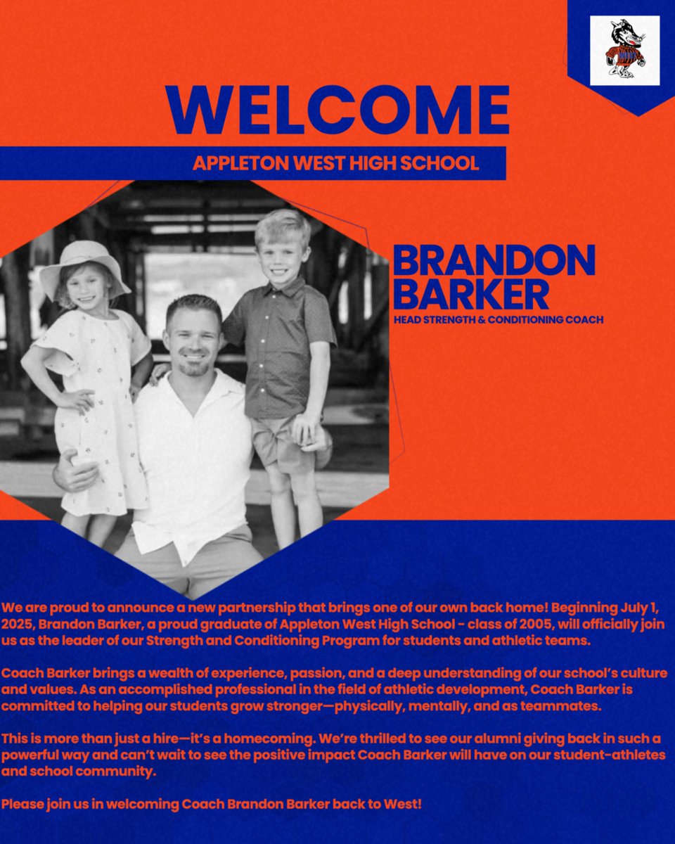 appletonwestad (@appletonwestad) on Twitter photo Exciting News: Welcoming a Familiar Face to Lead <a href="/AppletonWest/">Appleton West</a> Strength & Conditioning! #TerrorPride <a href="/AWTerrorBackers/">AWTerrorBackers</a> Exciting News: Welcoming a Familiar Face to Lead <a href="/AppletonWest/">Appleton West</a> Strength & Conditioning! #TerrorPride <a href="/AWTerrorBackers/">AWTerrorBackers</a>