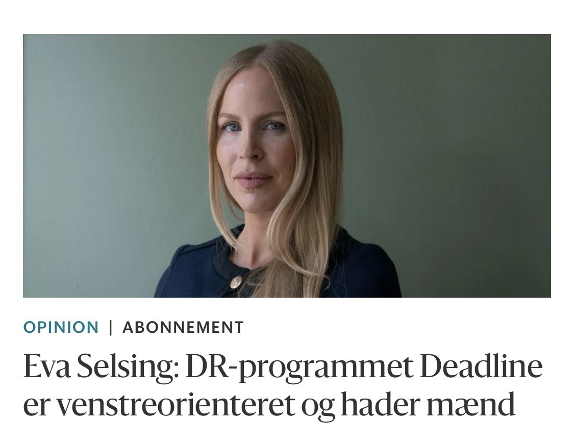 KLUMMETID: den rystende ensidige Deadline-udsendelse om ‘manosfæren’ var ikke journalistik, men misandrisk hadtale. Formålet var helt tydeligt at agitere for mere pædagogisk kontrol med de unge mænds tanker og følelser. Gæsterne var af den tendentiøse vært udvalgt til at tegne