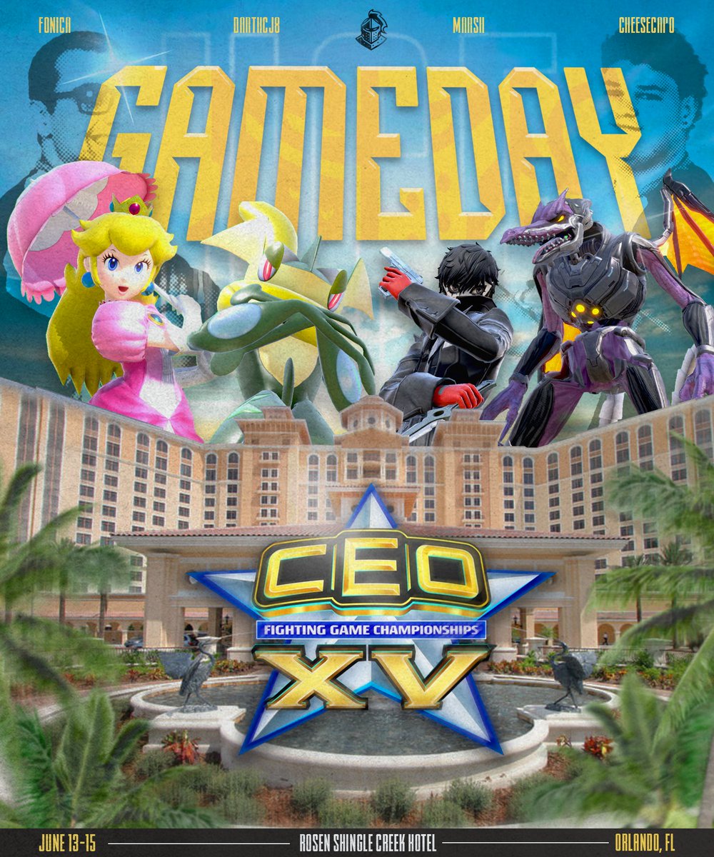 Esports at UCF (@esportsatucf) on Twitter photo 🚨🚨WE'RE GOING TO CEO🚨🚨
<a href="/CEOGaming/">CEO 2025 on June 13-15 in Orlando, FL!</a>
Be on the lookout for:
♠️<a href="/MarshArcana/">CF | Marsh</a>
🦖<a href="/cheese_capo/">EUCF and SG | CheeseCapo</a>
👑<a href="/SgrFonica/">Fonica</a>
🐸DarthCJ8
📅June 13-15
📍Rosen Shingle Creek Hotel, Orlando FL 🚨🚨WE'RE GOING TO CEO🚨🚨
<a href="/CEOGaming/">CEO 2025 on June 13-15 in Orlando, FL!</a>
Be on the lookout for:
♠️<a href="/MarshArcana/">CF | Marsh</a>
🦖<a href="/cheese_capo/">EUCF and SG | CheeseCapo</a>
👑<a href="/SgrFonica/">Fonica</a>
🐸DarthCJ8
📅June 13-15
📍Rosen Shingle Creek Hotel, Orlando FL