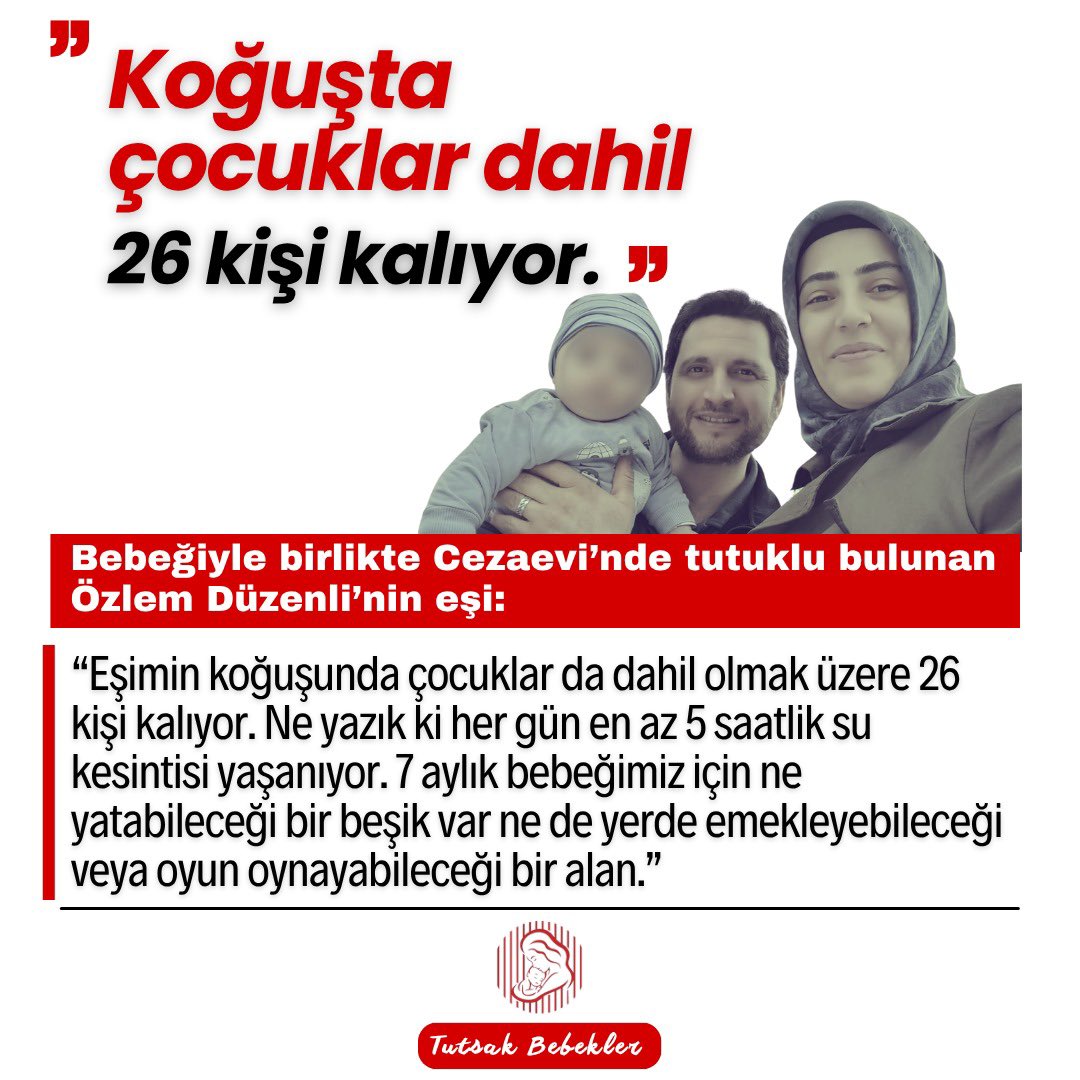 Hz. İsmail Misâli (@yusufbatur68) on Twitter photo Bir yanda milyonluk konserler, lüks sofralar…
Diğer yanda demir kapıların ardında 7 aylık bir bebek.
Sahi bu ülkede adalet kim için var?
<a href="/adalet_bakanlik/">T.C. Adalet Bakanlığı</a>
Hapiste7Aylık BebekVar Bir yanda milyonluk konserler, lüks sofralar…
Diğer yanda demir kapıların ardında 7 aylık bir bebek.
Sahi bu ülkede adalet kim için var?
<a href="/adalet_bakanlik/">T.C. Adalet Bakanlığı</a>
Hapiste7Aylık BebekVar