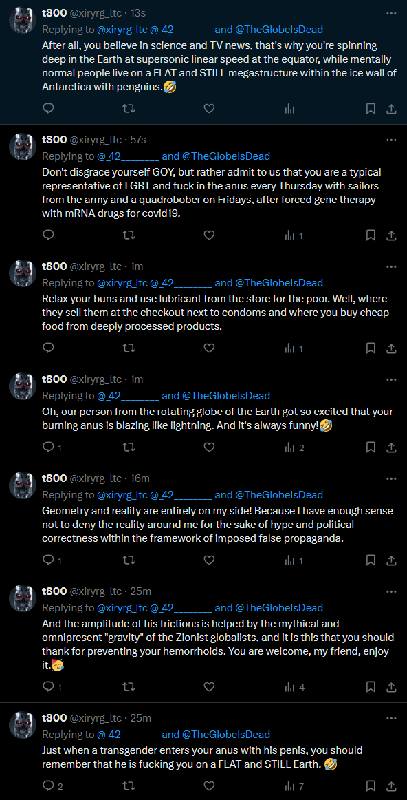 Flat earthers need some actual mental help. They are fucked in the head. lol