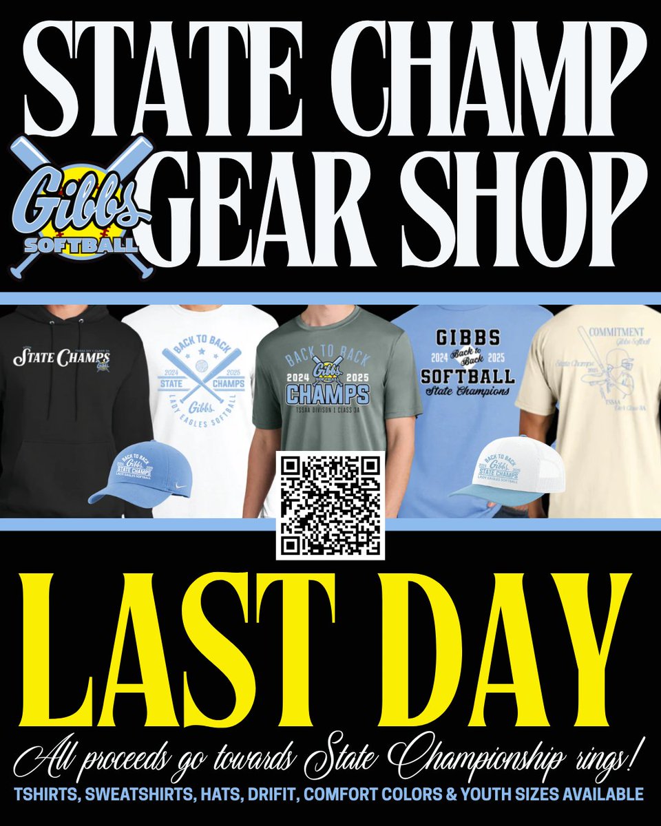 LAST DAY 🥎 This is your last chance to buy STATE CHAMP GEAR!!! All proceeds go towards State Champ rings! place your orders here now: ssponlinestore.com/collections/gi…