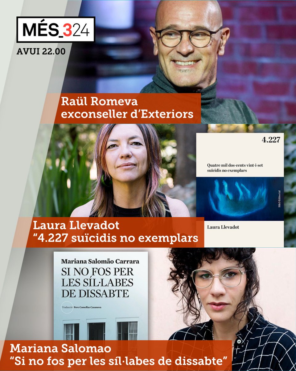 3Cat (@som3cat) on Twitter photo Amnistien els exalts càrrecs i empresaris imputats per l'1-O en la macrocausa del jutjat 13.
Al #Més324 entrevistem l'exconseller Raul Romeva (<a href="/raulromeva/">Raül Romeva i Rueda</a>). I parlem també amb l'exdirector de TV3, Vicent Sanchis (<a href="/vicentsanchisll/">Vicent Sanchis Llàcer</a>), i l'exdirector general de comunicació del Amnistien els exalts càrrecs i empresaris imputats per l'1-O en la macrocausa del jutjat 13.
Al #Més324 entrevistem l'exconseller Raul Romeva (<a href="/raulromeva/">Raül Romeva i Rueda</a>). I parlem també amb l'exdirector de TV3, Vicent Sanchis (<a href="/vicentsanchisll/">Vicent Sanchis Llàcer</a>), i l'exdirector general de comunicació del
