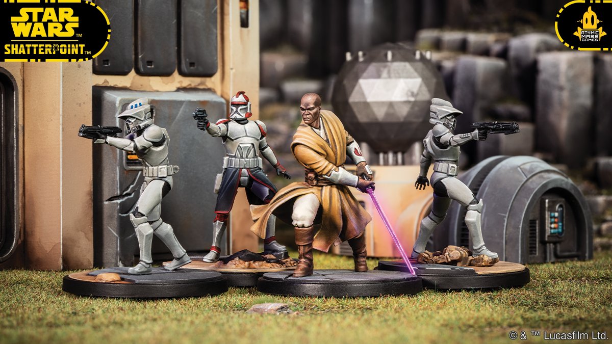 A peerless Jedi Master, now even more formidable with improvements in the STAR WARS: Shatterpoint Unit Update, leads Republic forces from the front in our This Party’s Over Squad Pack, featuring Mace Windu, Commander Ponds, and two ARF Troopers. ow.ly/t5RE50W7Xs3