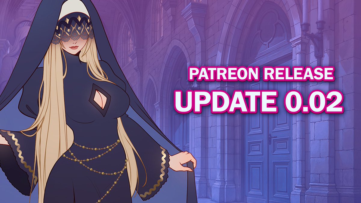 🥳Version 0.02 EA release for Patrons 🤩

- Meet the new characters: the magnificent Luciana and the cheeky Grungelda
- new NSFW animation and extra spicy artwork
- Hidden Object minigame
- A huge lore drop

#adultgame #visualnovel #IndieGameDev