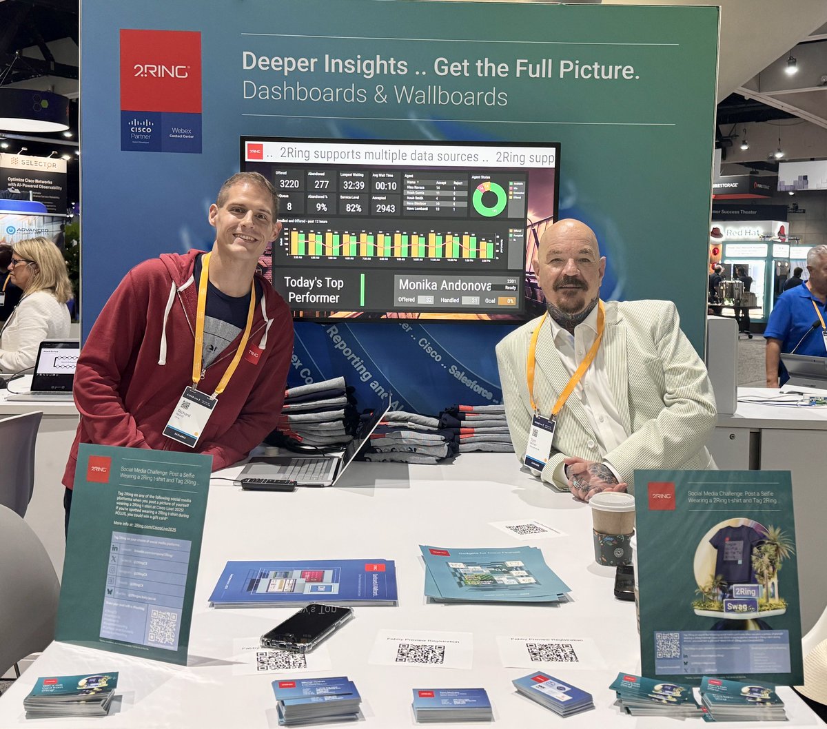 MichalGrebac's tweet image. This is what our booth looks like at #CiscoLive, if you are into #cctr conversations, please stop by in the collaboration village and let&apos;s talk.. #webexcc or #uccx or #pcce or #ucce